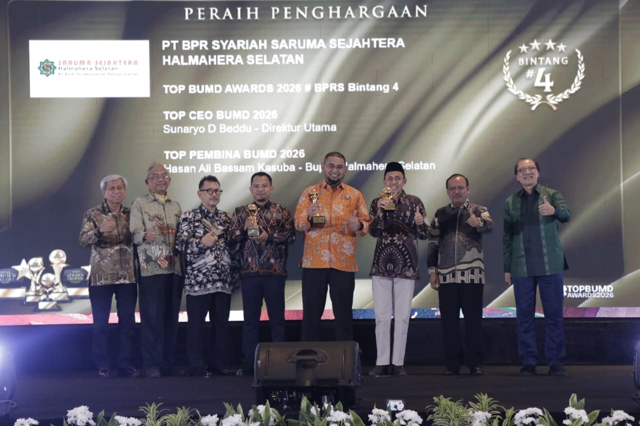 BPR Syariah Saruma Sejahtera berhasil meraih Top BUMD Bintang 4 Tahun 2026 